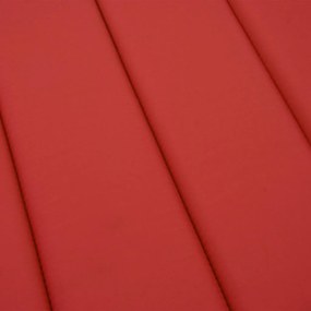 Almofadão p/ espreguiçadeira 186x58x4 cm tecido oxford vermelho