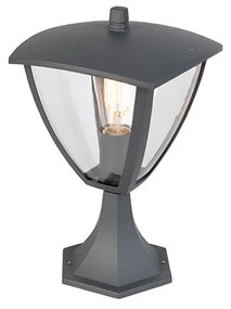 Pedestal de lanterna externa moderna cinza escuro - Platar Moderno