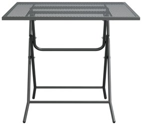 Mesa de jardim 80x80x72 cm malha metal expandido antracite