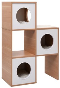 Casa para gatos com tapete arranhador sisal 100 cm
