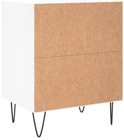 Mesa de cabeceira derivados de madeira branco brilhante