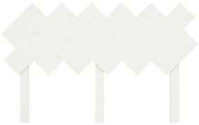 Cabeceira de cama 132x3x81 cm pinho maciço branco