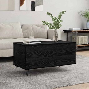 vidaXL Mesa de centro Carvalho preto 90 x 44.5 x 45 cm