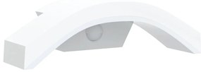 Candeeiros parede LED exterior c/ sensor 2 pcs alumínio branco