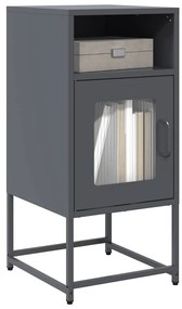 vidaXL Mesa de cabeceira 36x39x78 cm aço laminado a frio antracite