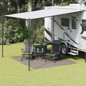 vidaXL Tapete para Barraca Cinzento-claro 250 x 300 cm Polietileno