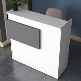 Mesa de Receção MA102 – Branco Antracite – 110x110x40 cm