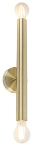 Candeeiro de parede vintage dourado 2-luzes - Tubi Art Deco