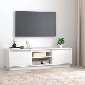 vidaXL Móvel de TV 140x35x40 cm madeira de pinho maciça branco