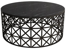 Mesa de Centro Selin – Preto – 90x38x90 cm