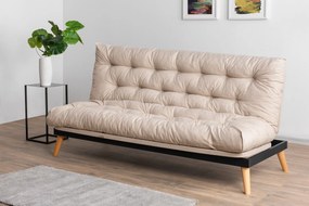 Sofá-Cama de 3 Lugares Saki – Creme – 185x92x82 cm