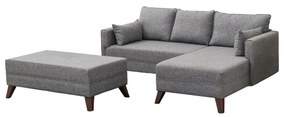 Sofá-Cama de Canto Bella – Cinzento – 205 x 85 x 140 cm