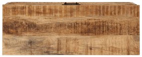 Caixa de arrumação 82x30x43 cm madeira mangueira áspera maciça