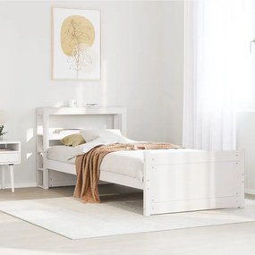vidaXL Estrutura cama c/ cabeceira sem colchão 90x190 cm branco