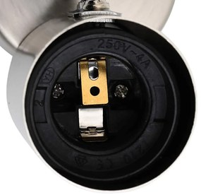 Spotlight de Teto Ajustável em Duas Direções Níquel Escovado E27