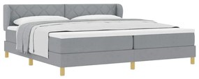Cama Box com Colchão vidaXL - Cinza Claro - 200x200 cm - Tecido