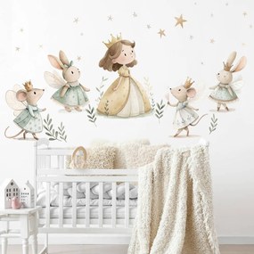 Decoração de parede - Pequenas princesas no prado