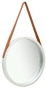 320366 vidaXL Espelho de parede com alça 50 cm prateado