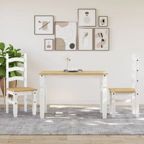 Mesa de jantar Corona 112x60x75 cm madeira pinho maciça branco