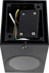 Candeeiro de parede moderno preto IP44 - Baleno