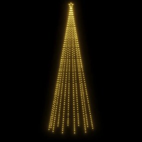 Árvore de Natal com espigão 732 luzes LED 500 cm branco quente