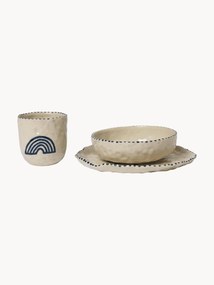 Conjunto de loiça pintada à mão para crianças Naive, conjunto de 3