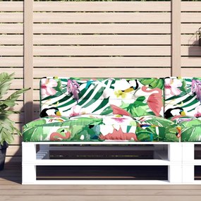360750 vidaXL Almofadões para móveis de paletes 2 pcs tecido multicolor