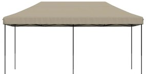 Tenda p/ festas pop-up dobrável 580x292x315cm cinza-acastanhado