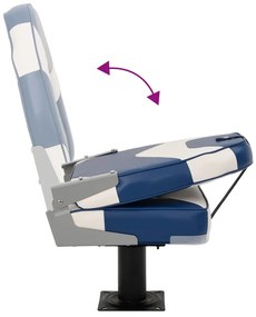2 pcs conjunto assento de barco dobrável com encosto alto