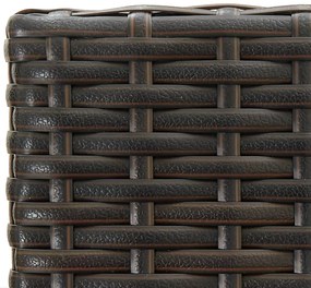 Bancos de bar 4 pcs vime PE castanho