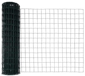Cerca Euro com 7 postes 1,4 x 10 m em aço galvanizado verde