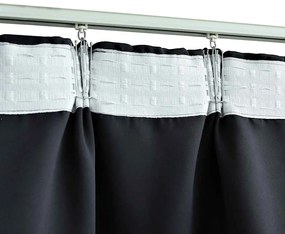 Cortinas blackout com ganchos 2 pcs 140x175 cm preto