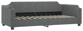 Sofá-cama c/ gavetão/colchões 100x200cm tecido cinzento-escuro