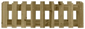 Canteiro elevado c/ design cerca 100x30x30 cm pinho impregnado