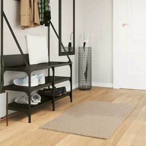 vidaXL Tapete pelo curto macio e lavável HUARTE 60x110 cm cor areia