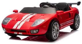 Carro elétrico para Crianças 24V 4x4 Ford GT Rodas Espuma EVA, assento couro ecológico Vermelho