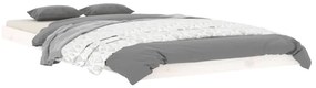 Estrutura de cama 100x200 cm madeira de pinho maciça branco