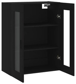 Armário de parede 69,5x34x90 cm preto