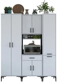 Armário Alto de Cozinha "Stella " - Branco - Design Moderno