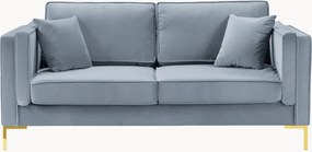 Sofá com aspeto de veludo Luis (2 lugares)