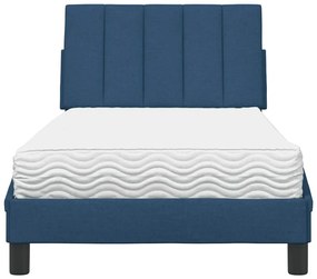 Cama com colchão 80x200 cm tecido azul