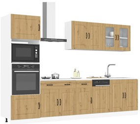 vidaXL 7 peças armário de cozinha conjunto Kalmar carvalho artisiano