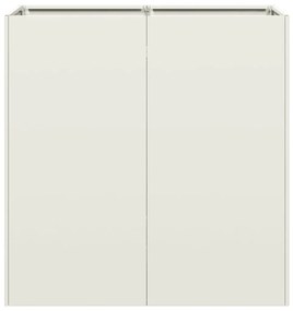 Vaso floreira 80x40x80 cm aço laminado a frio branco