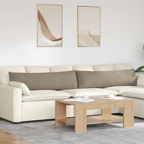vidaXL Travesseiros de Sofá 2 pcs Cinzento-acastanhado 145 x 40 cm