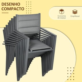 Conjunto de Refeição Mayleen para Jardim - 8 Cadeiras e 1 Mesa Extensí