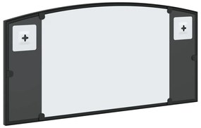 Espelho de parede arqueado 60x30 cm ferro preto