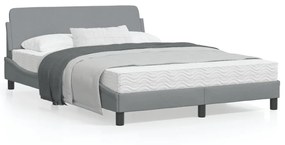 vidaXL Estrutura de cama sem colchão 120x200 cm tecido cinzento-claro