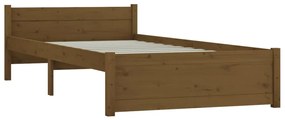 Estrutura cama pequena solteiro 75x190 cm madeira castanho mel