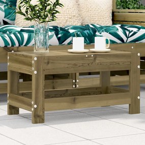 vidaXL Apoio de pés para jardim 62x30x32 cm pinho maciço impregnado