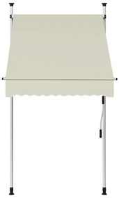 Toldo retrátil manual 100 cm creme